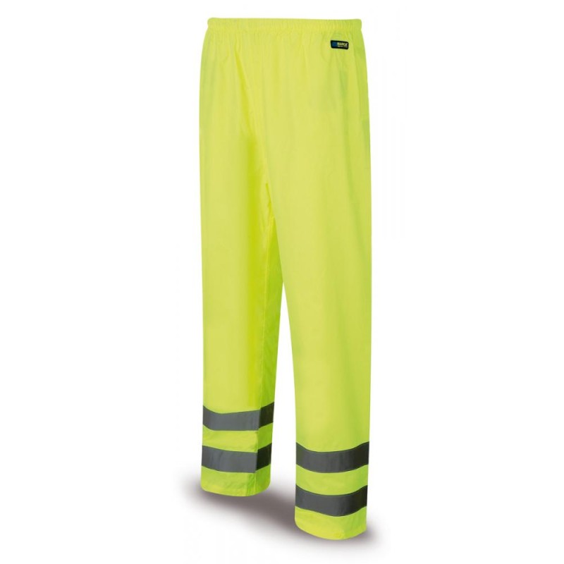 Pantalón/Chubasquero Alta Visibilidad amarillo poliéster 140 gr.