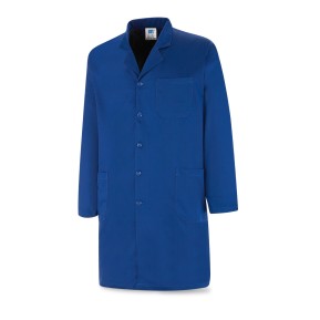 Bata unisex azulina poliéster/algodón 200 gr.