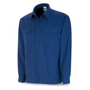 Camisa azulina algodón 125 gr. Marga larga