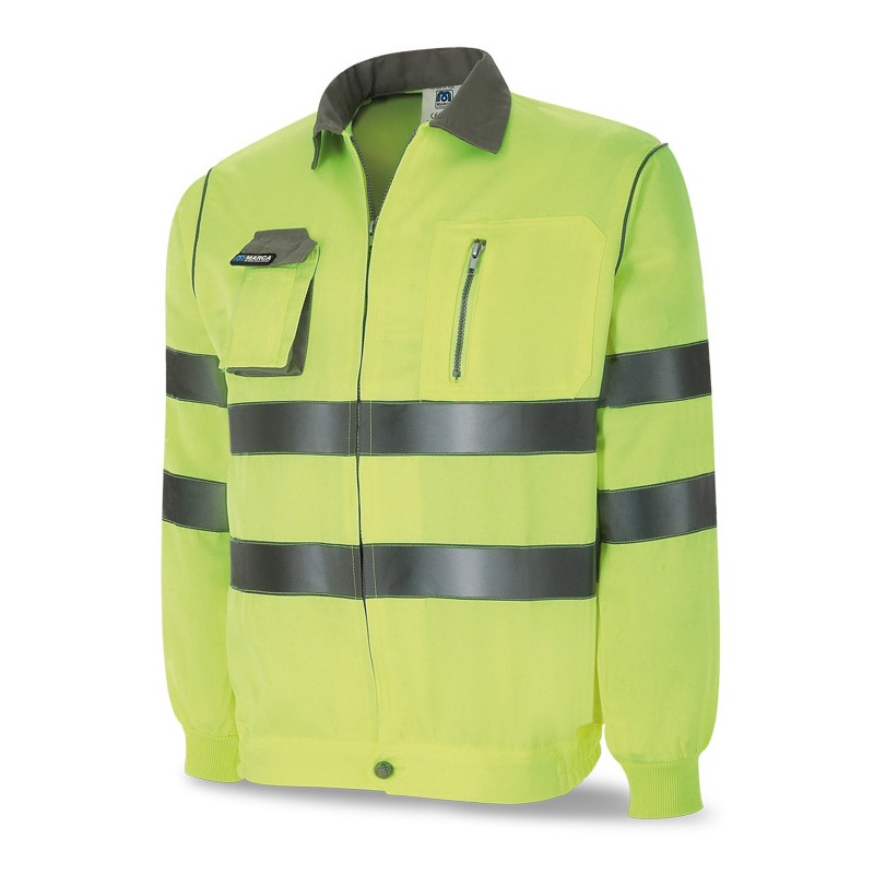 Chaqueta Alta Visibilidad poliéster/algodón 230g.