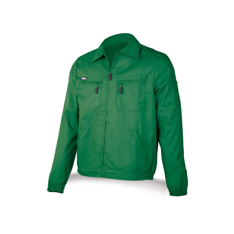 Chaqueta verde poliéster/algodón de 245 g.