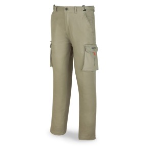 Pantalón ELÁSTICO, algodón y elastano. Color Caqui.
