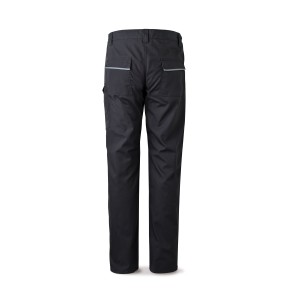Pantalón CANVAS negro poliéster/algodón 245 g. Multibolsillos