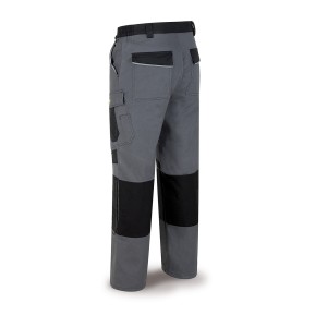 Pantalón CANVAS gris/negro poliéster/algodón 245 g. Multibolsillos