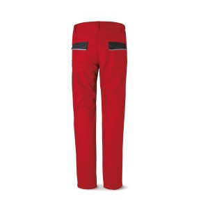 Pantalón CANVAS rojo/negro poliéster/algodón 245 g. Multibolsillos