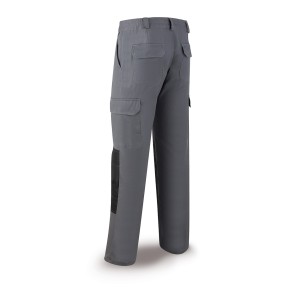 Pantalón STRETCH gris algodón 220 gr. Multibolsillos