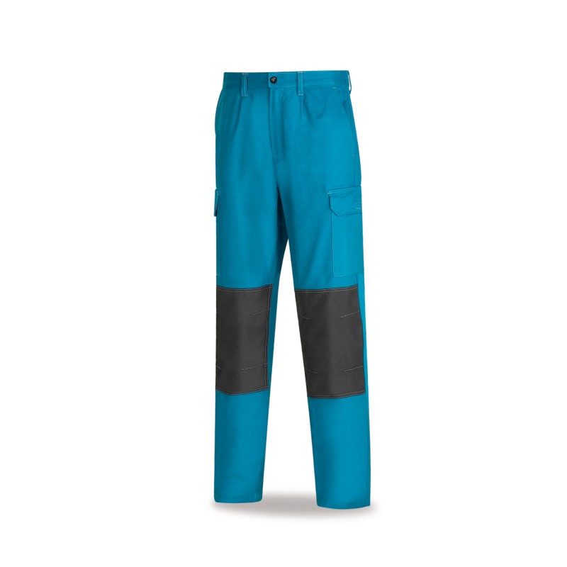 Pantalón STRETCH azul eléctrico algodón 220 gr. Multibolsillos