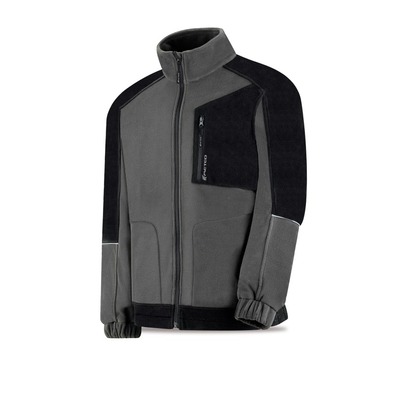 Chaqueta polar modelo VIRACOCHA. Gris/Negro 325 gr.