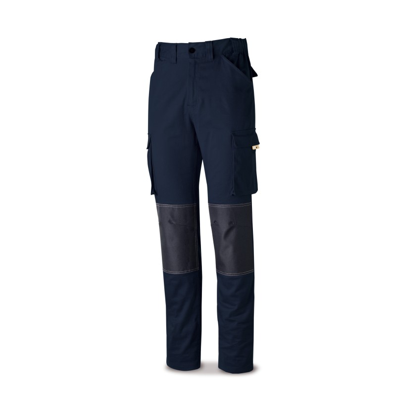 Pantalón STRETCH Pro Series azul marino algodón. 220 gr. Multibolsillos