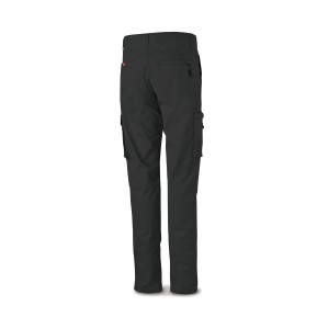 Pantalón STRETCH negro en algodón 260 gr. Multibolsillos