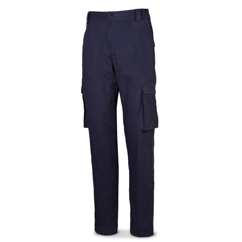 Pantalón STRETCH básico azul marino algodón 240 gr.