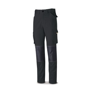 Pantalón STRETCH Pro Series negro algodón. 220 gr. Multibolsillos