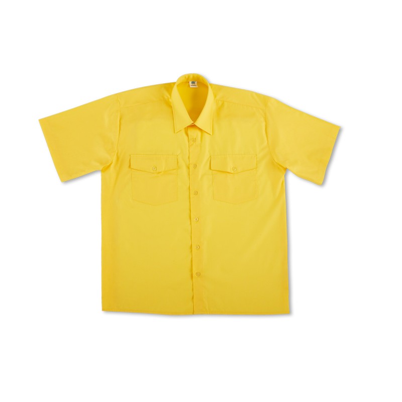 Camisa amarilla poliéster/algodón 95 gr. Marga corta