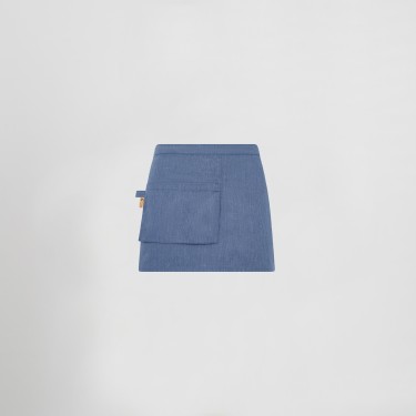 DELANTAL CORTO BOLSILLO CARTERA SARGA RECICLADA 35X67 CM