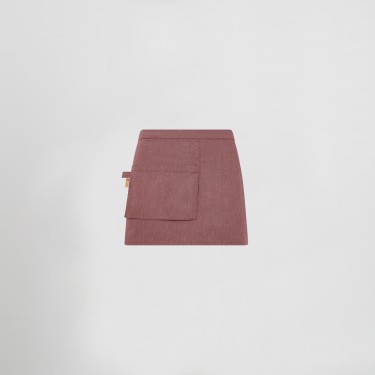 DELANTAL CORTO BOLSILLO CARTERA SARGA RECICLADA 35X67 CM