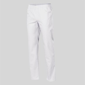 PANTALON SANITARIO SARGA BLANCA BOLS. GOMA ENTERA "REDLINE"