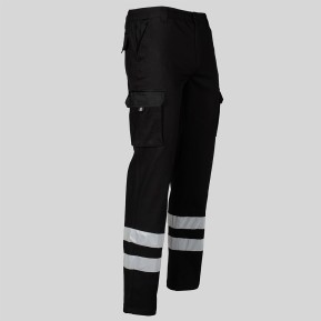 PANTALON UNISEX MULTIBOLSILLOS ELASTICO GAMO 2 BANDAS REFLECTANTES