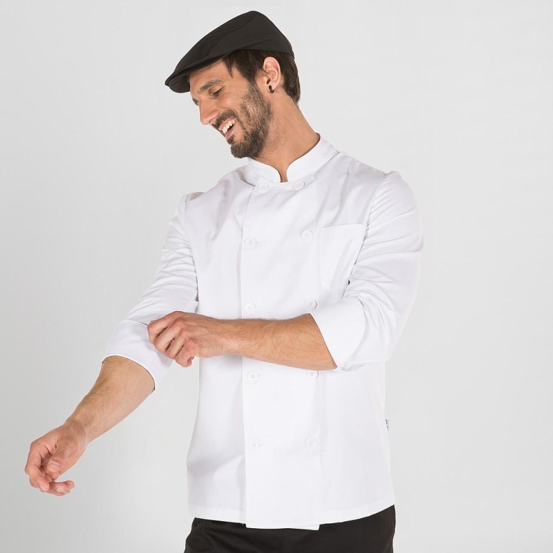 CHAQUETA COCINA UNISEX M/L SARGA BLANCA