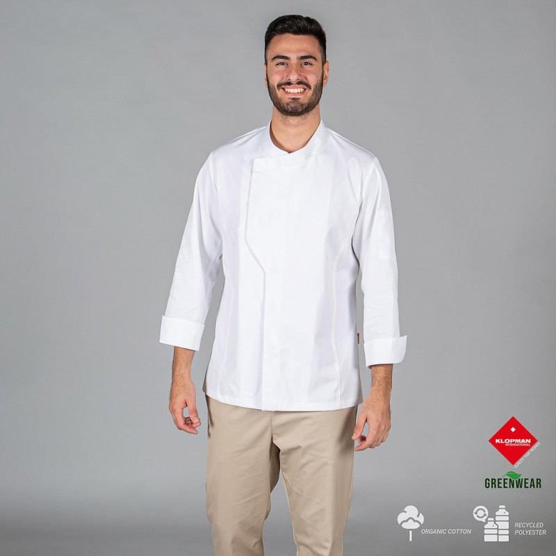 CHAQUETA COCINA UNISEX HARO TEJIDO RECICLADO Y ORGANICO KLOPMAN