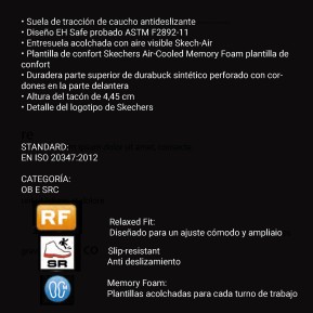 WORK RELAXED FIT: UNO SR - SUTAL SKECHERS HOMBRE